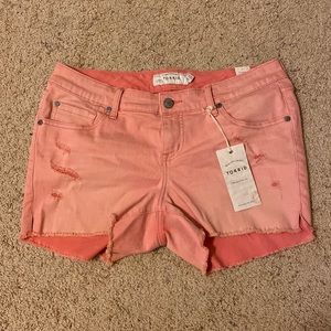 Torrid pink cut off shorts